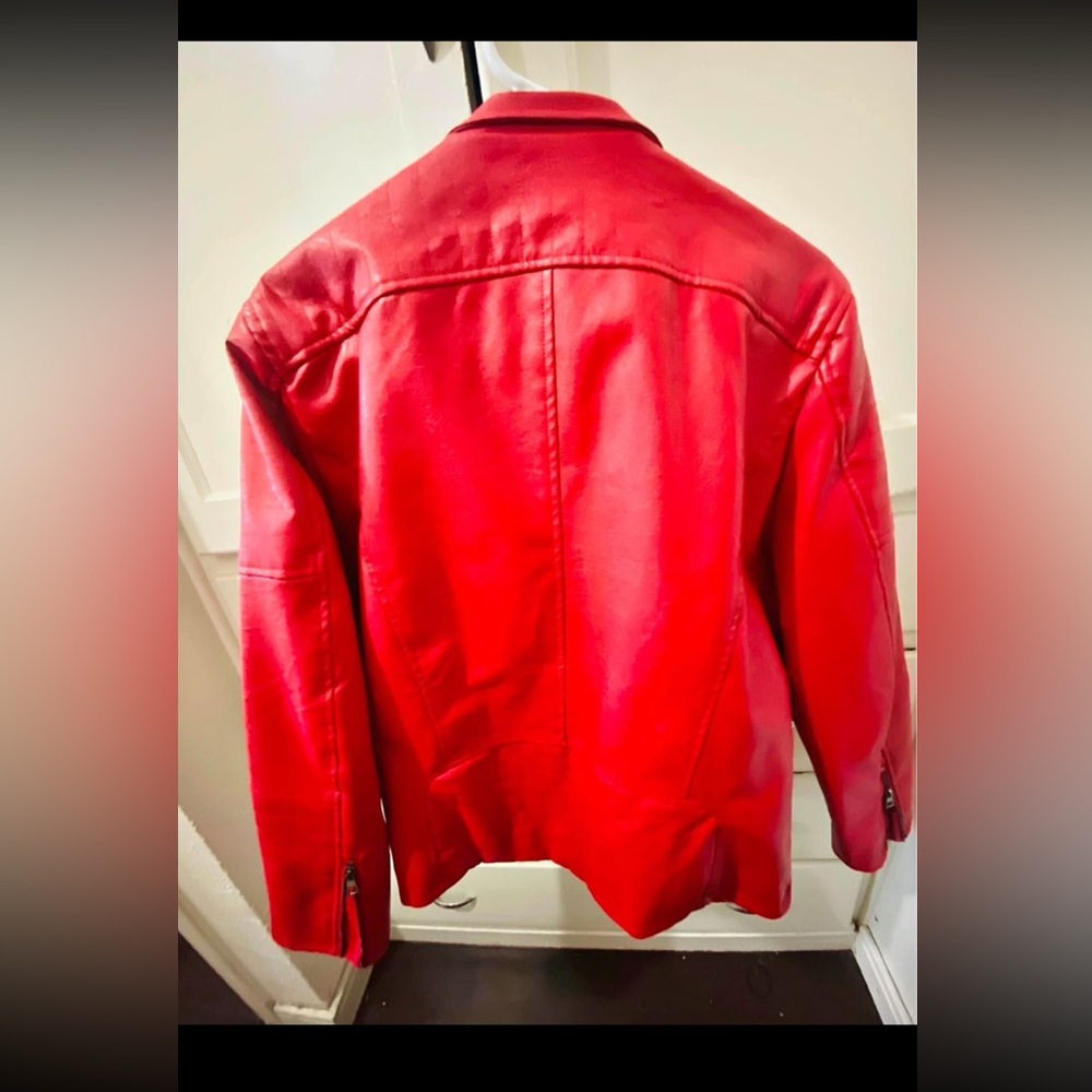 Red Leather Jacket - Picture 3 of 5